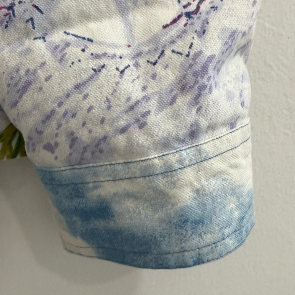 Flamingo Road multicolored tropical vacation lightweight denim Jean jacket - Picture 8 of 16